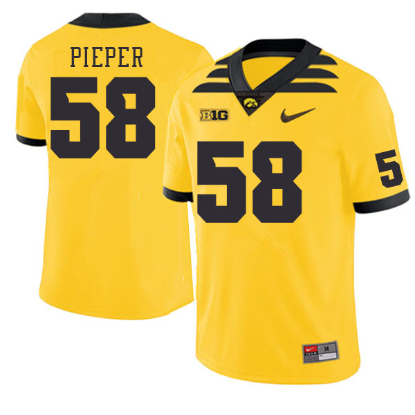 Men #58 Kade Pieper Iowa Hawkeyes College Football Jerseys Stitched Sale-Gold